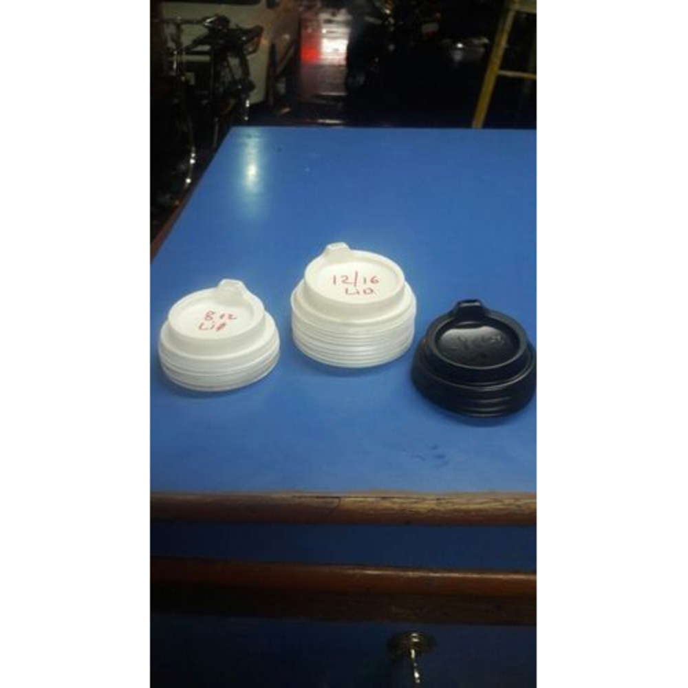White Plastic Glass With Lid, For Home, Capacity: 150 ml