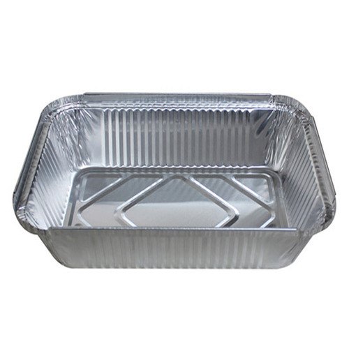 Wrapper India Silver Rectangular Aluminum Foil Container, For Food Packaging, Size: 110 ml - 2000 ml