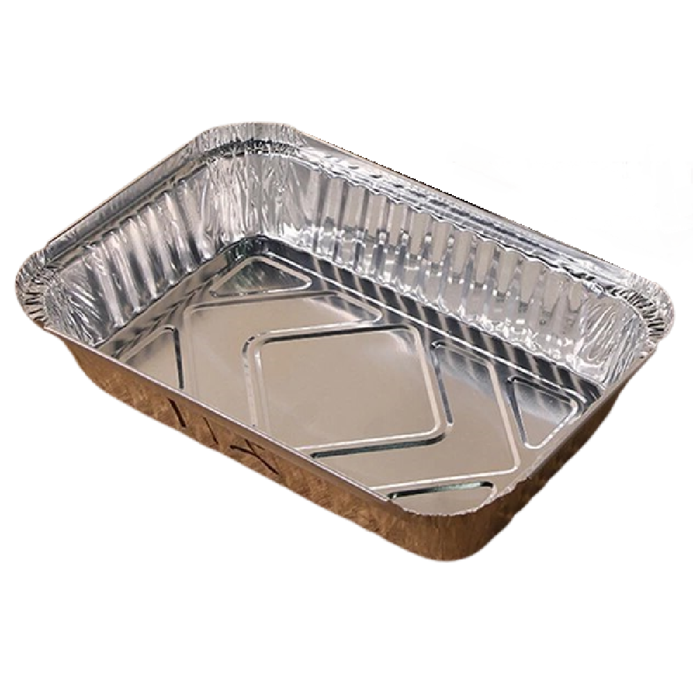 Disposable Silver Rectangle Aluminum Foil Container, For Food Packaging, Size: 8x4x2.5 Inch