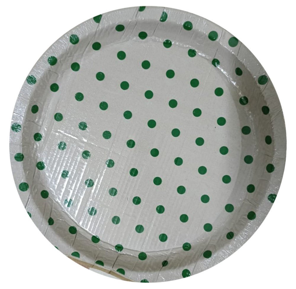 White Printed Paper Plate