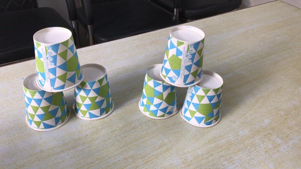 White Glass 210ml Coffee Paper Cup, For Event and Party Supplies