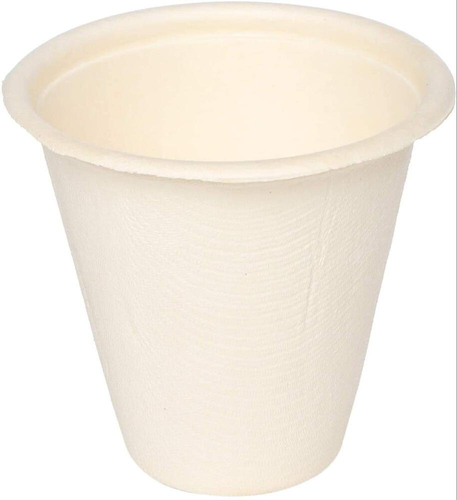 Disposable, Eco-Friendly Plain 220ml Bagasse Drinking Cup, For Event and Party Supplies