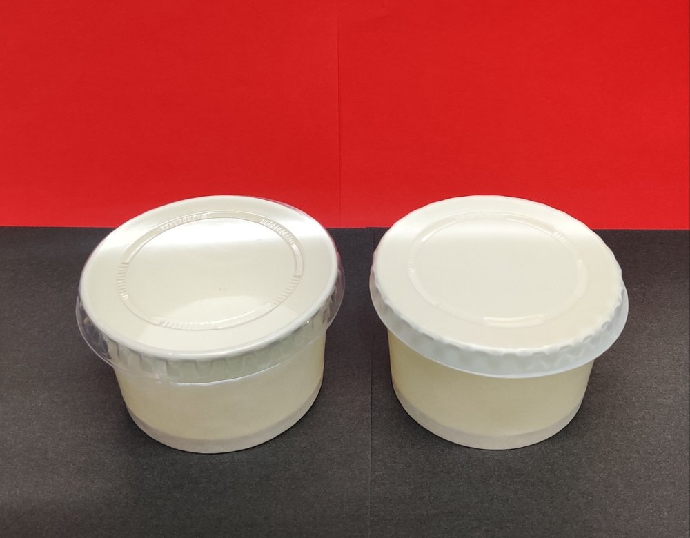 White 69mm Flat Lid Paper Glass, Capacity: 100 ml