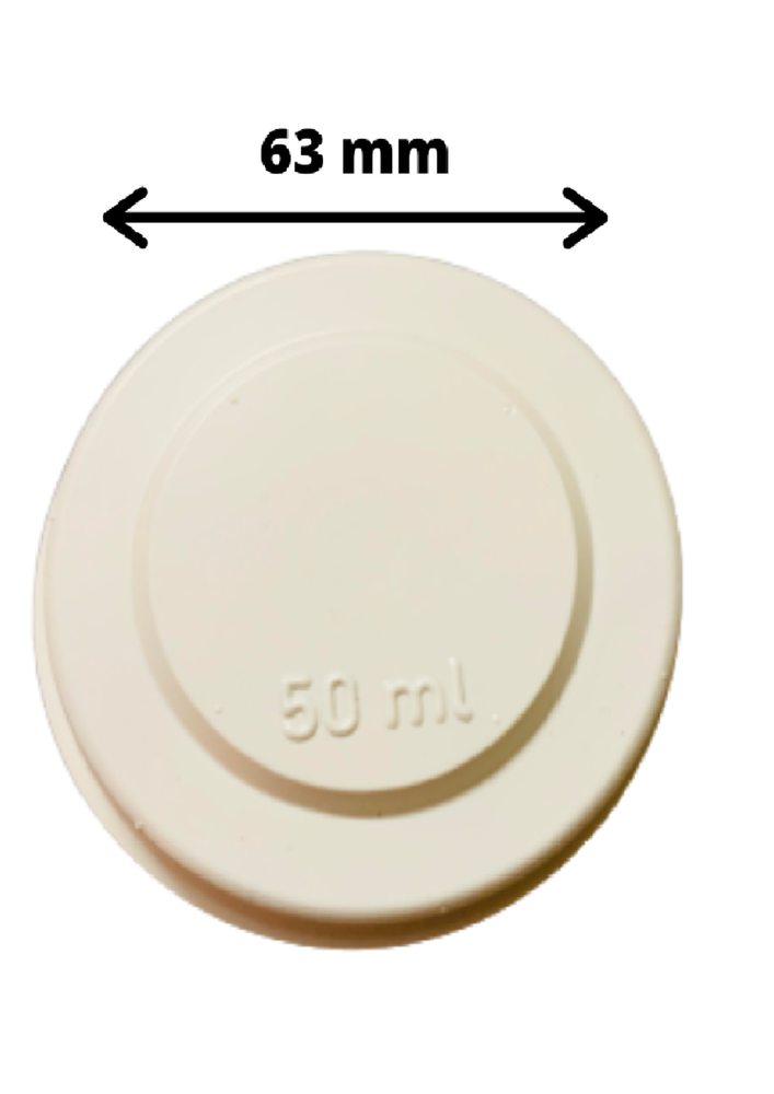 White Plain 63mm Disposable Cream Cup Lid