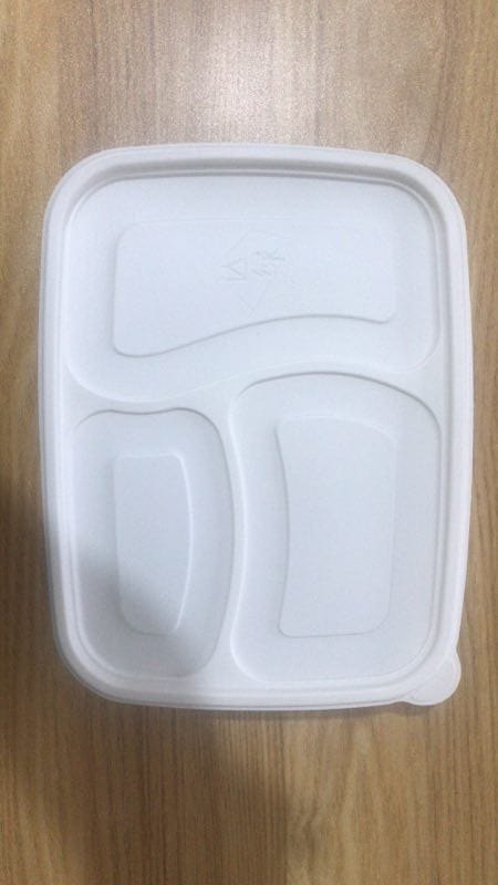 Plastic White Biodegradable Plates With Lid, For Event and Party Supplies, Size: 10-15 Inch