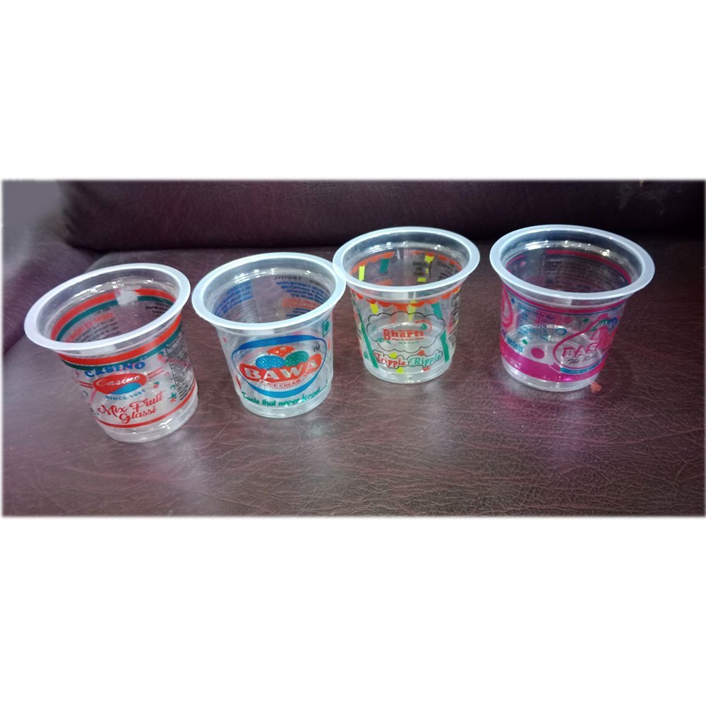 200ml Printed Plastic Cup, For Restaurant, Size: 130x60 mm