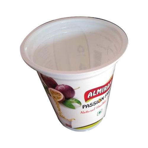 Plastic Printed 250ml Milky PP Juice Cup With Sleeve, Packaging Type: Packet