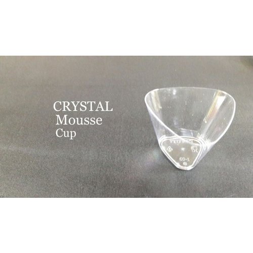 Plain White Crystal Mousse Cup, for Restaurants