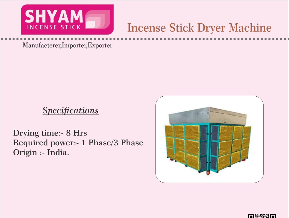 SHYAM Stainless Steel Incense Stick Dryer Machine, For Drying Agarbatti, Capacity: 200 Kgs