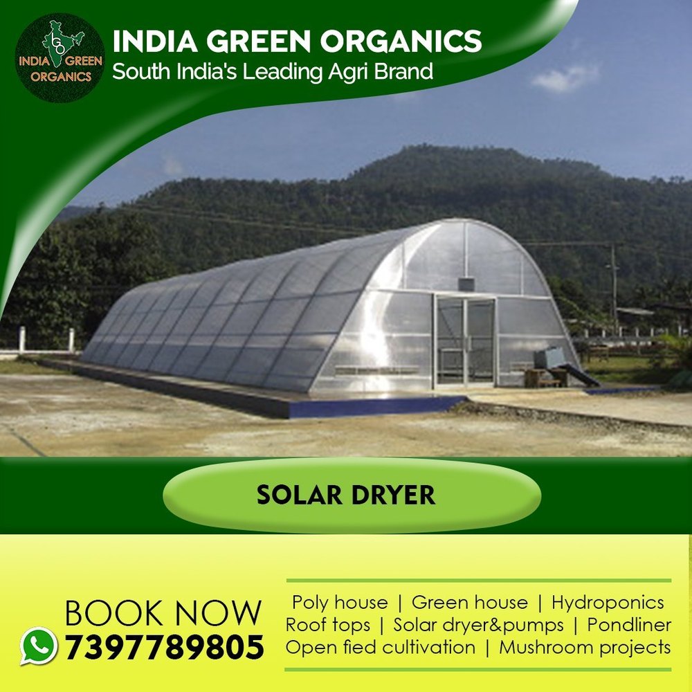 Solar Tunnel Dryer, 50 To 60 Degree Celsius