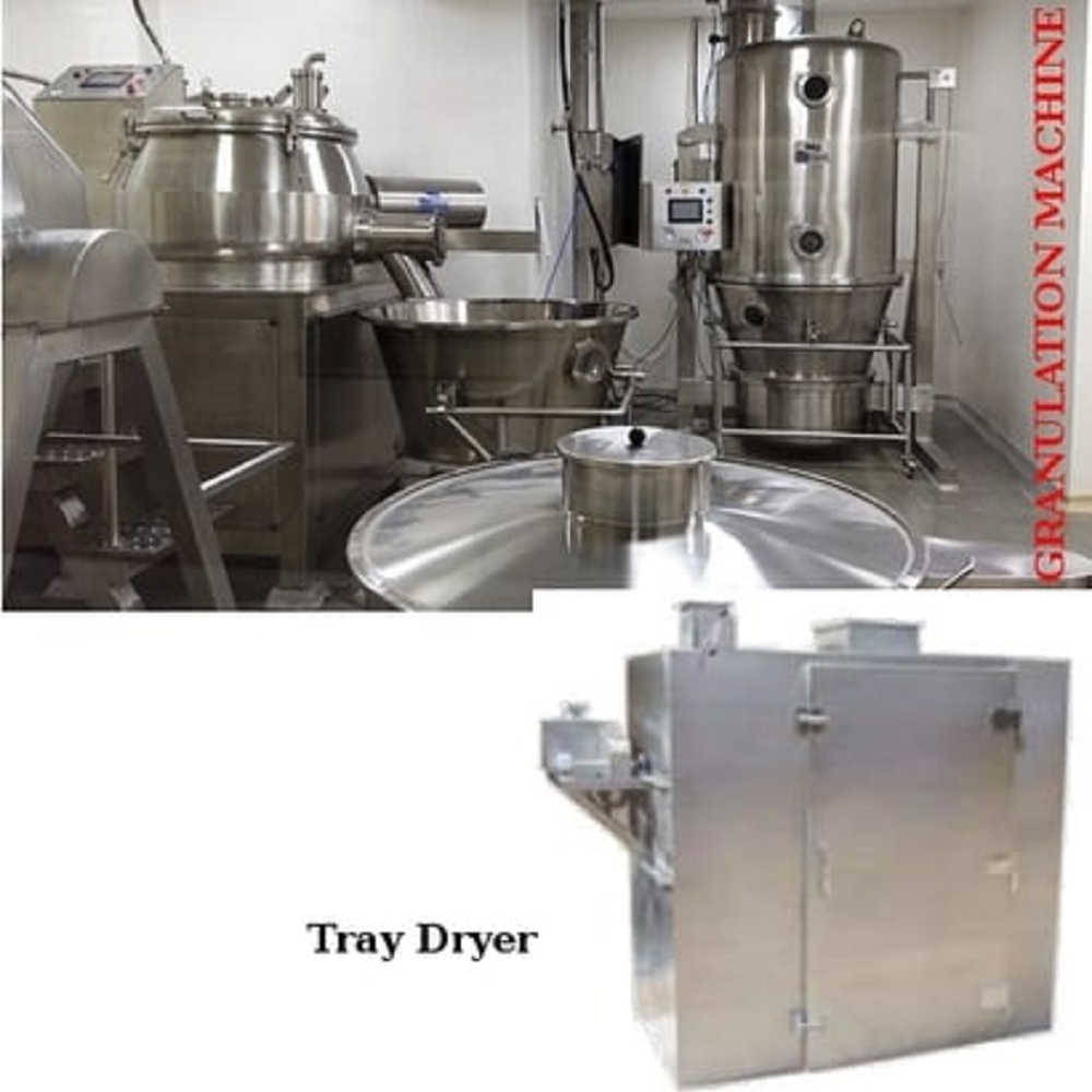 Mild Steel Automatic Granulation Machine and Tray Dryer, Capacity: Upto 50 kg