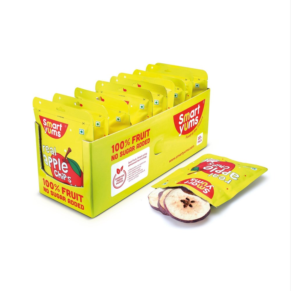 Smart Yums Apple Chips / No Sugar Added / Pack of 10