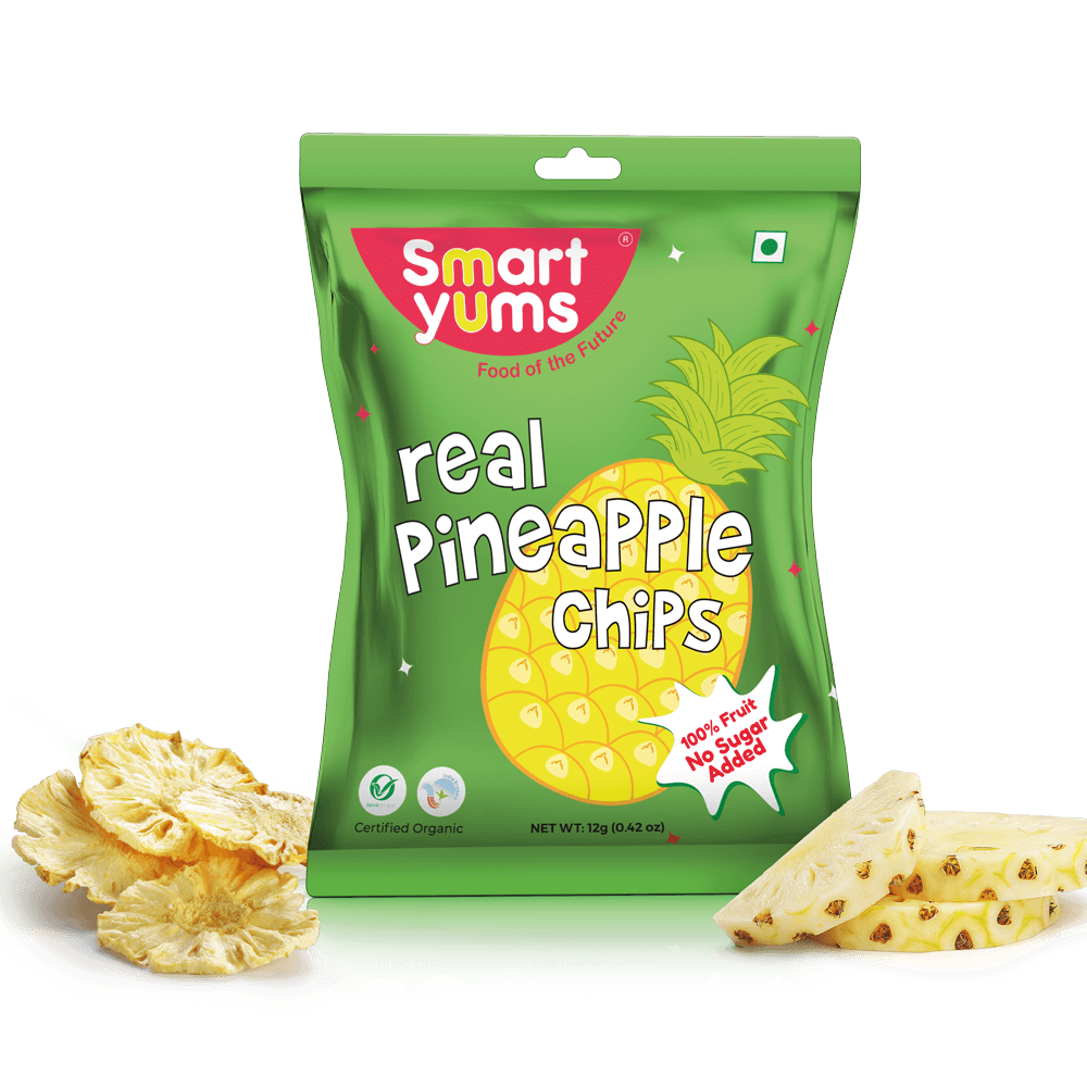 Freeze Dried Pineapple Chips / Ready to eat Pineapple Slices / No Sugar Added
