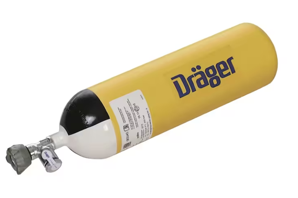 Portable Drager 300 Bar Breathing Air Cylinder