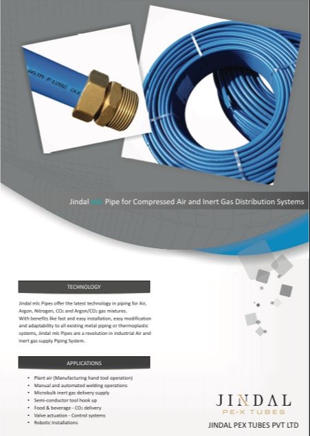 Aluminium Plus Pe Jindal Jincore Mlc Compressed Air Pipe, For Industry