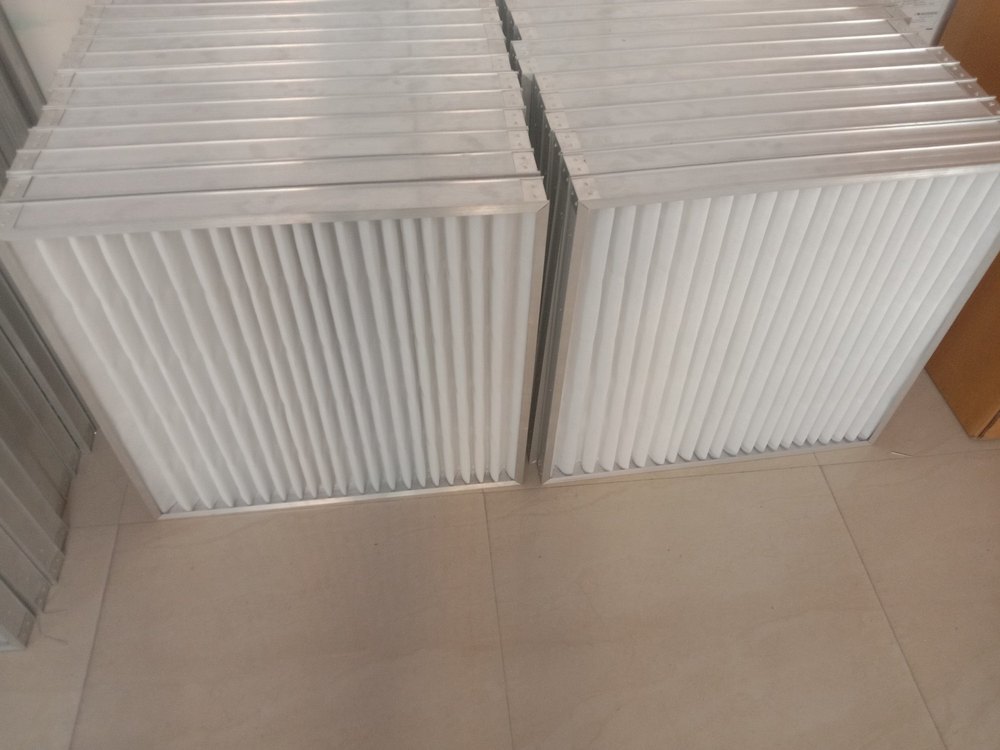 90% Down To 10 Microns Synthetic Fiber Industrial AHU Filters, For Hvac, Filtration Grade: Medium Filter