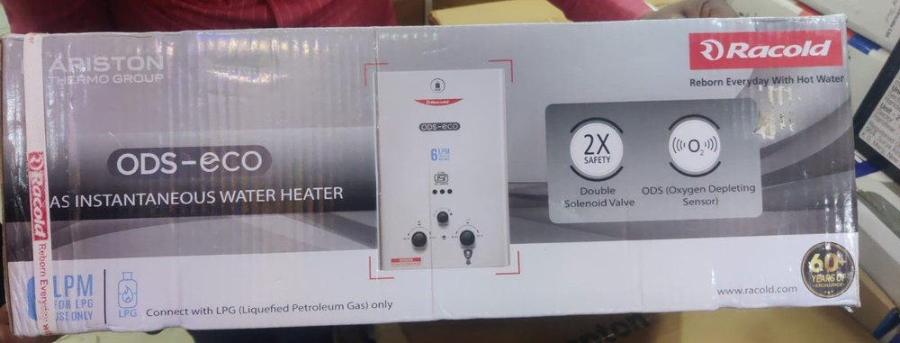 Recold Capacity(Litre): 6L Racold Gas Geyser, 5 Star, White