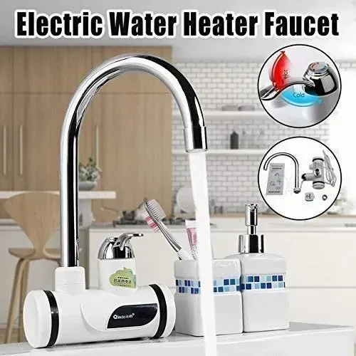 Instant electric heating water facucet, White