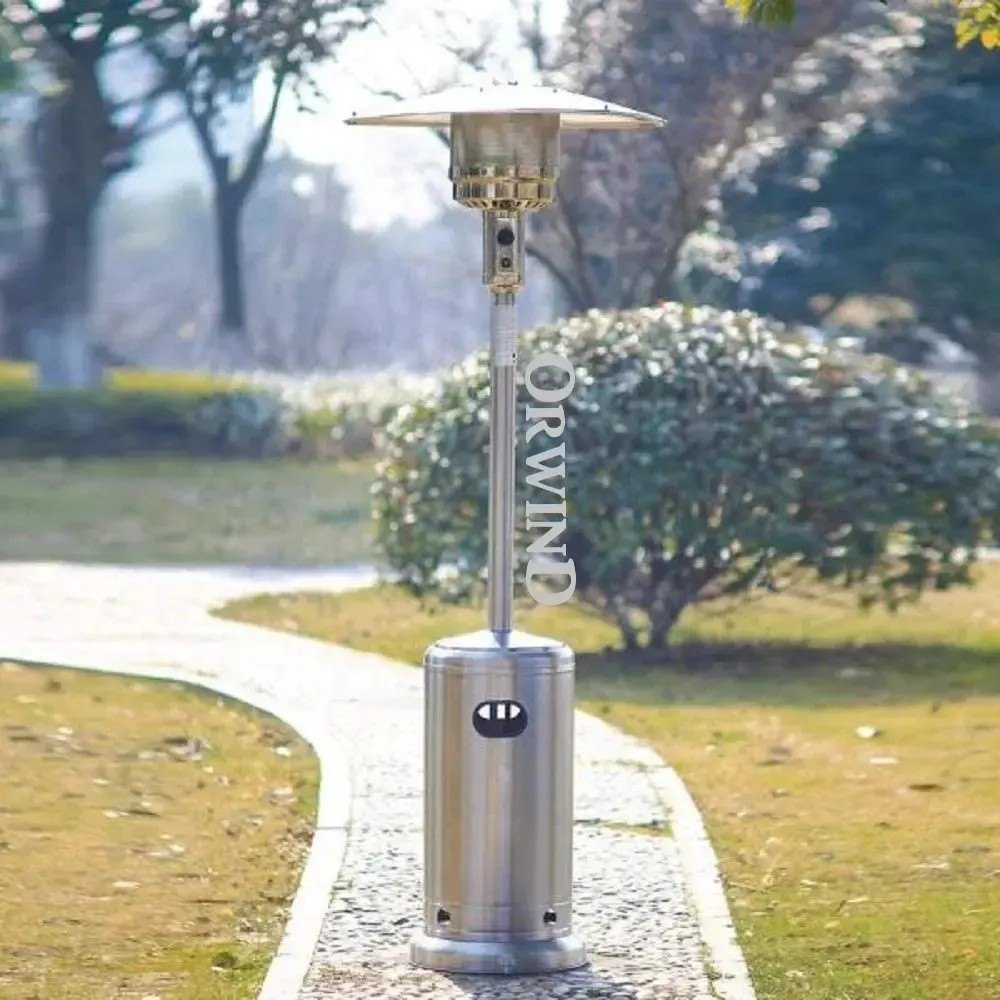 Round Stainless Steel Lpg Gas Patio Heater - Orwind W1101 Patio Garden Heater