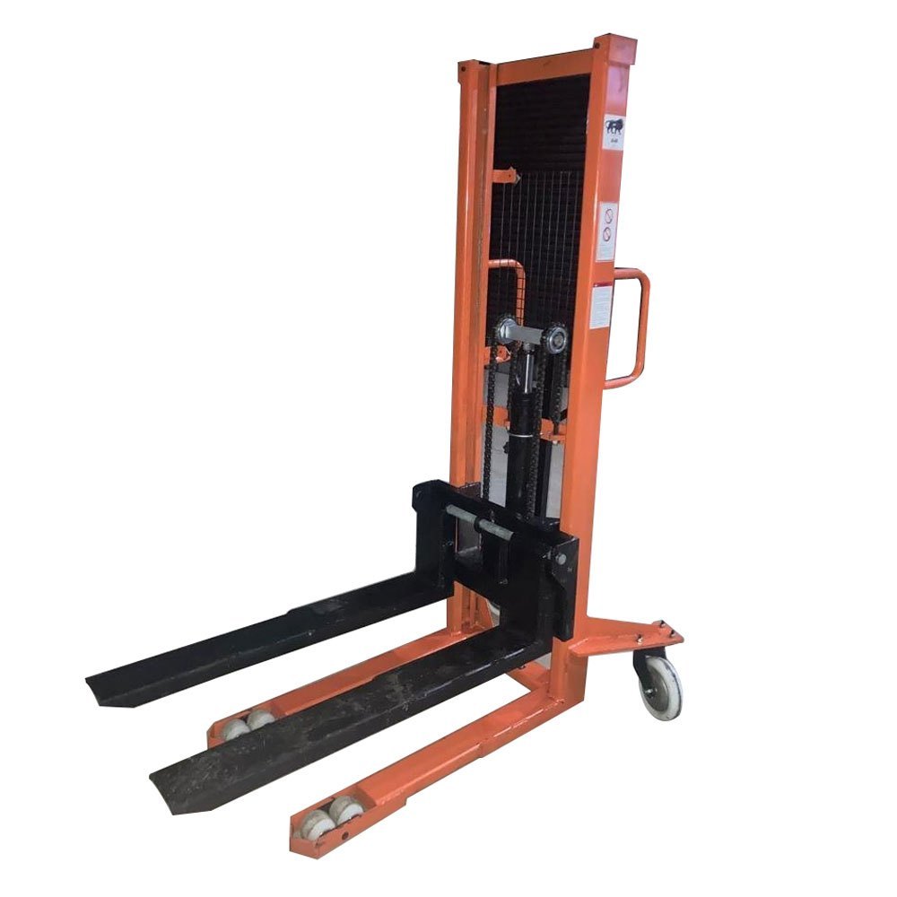 Mild Steel KC GLOBAL Hydraulic Manual Pallet Lifter Hand Stacker, 900-1000 mm, 1600 mm
