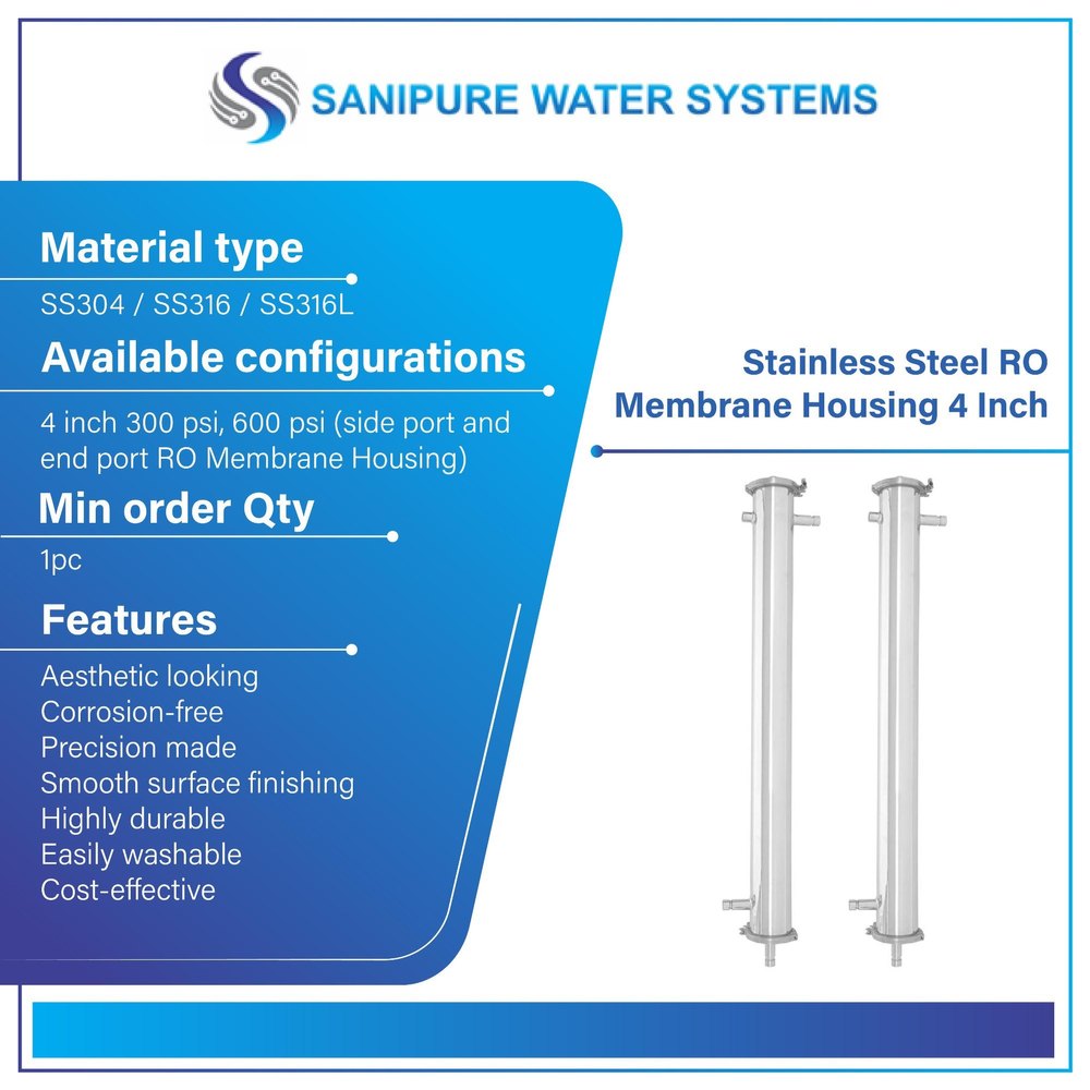 Sanipure SS RO Membrane Housing, For Industrial