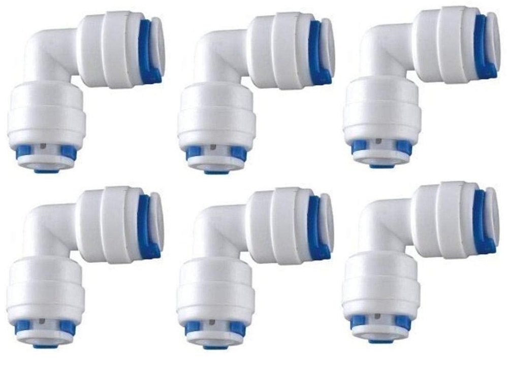 Plastic 90 degree RO Elbow Connector Both Side Push Suited