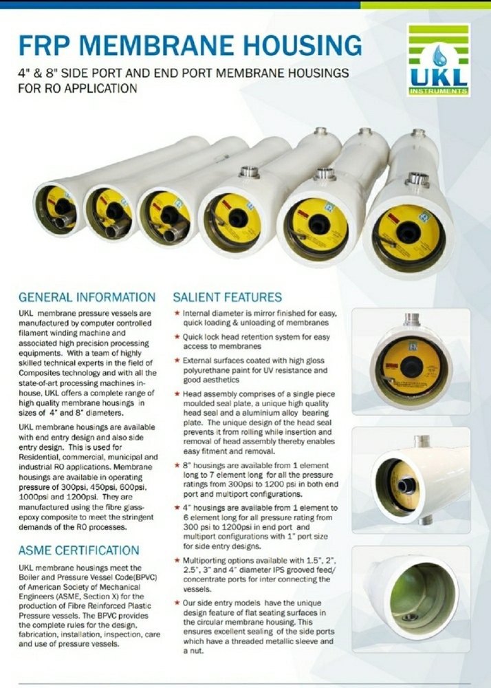 FRP Reverse Osmosis Membrane Housing