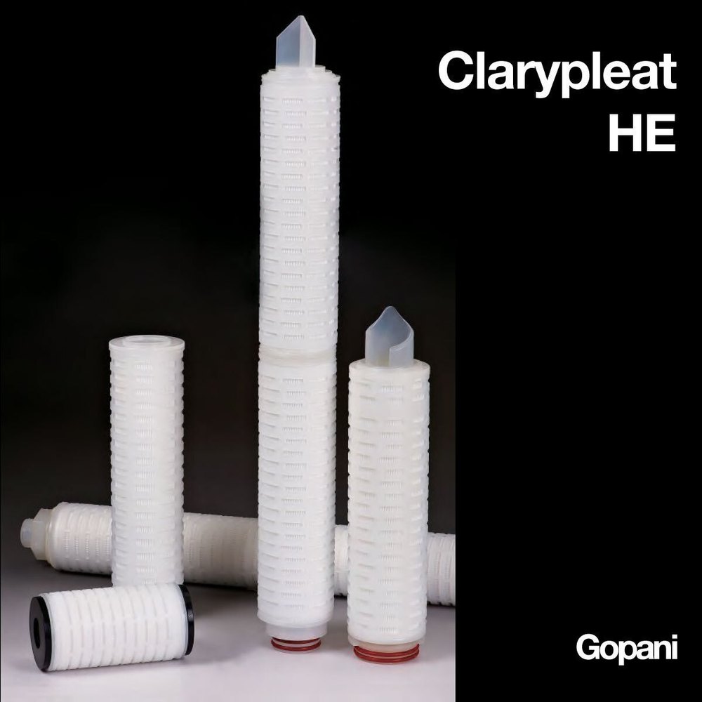 Clarypleat HE Pleated Cartridge Filter, Diameter: 69 mm (2.71)