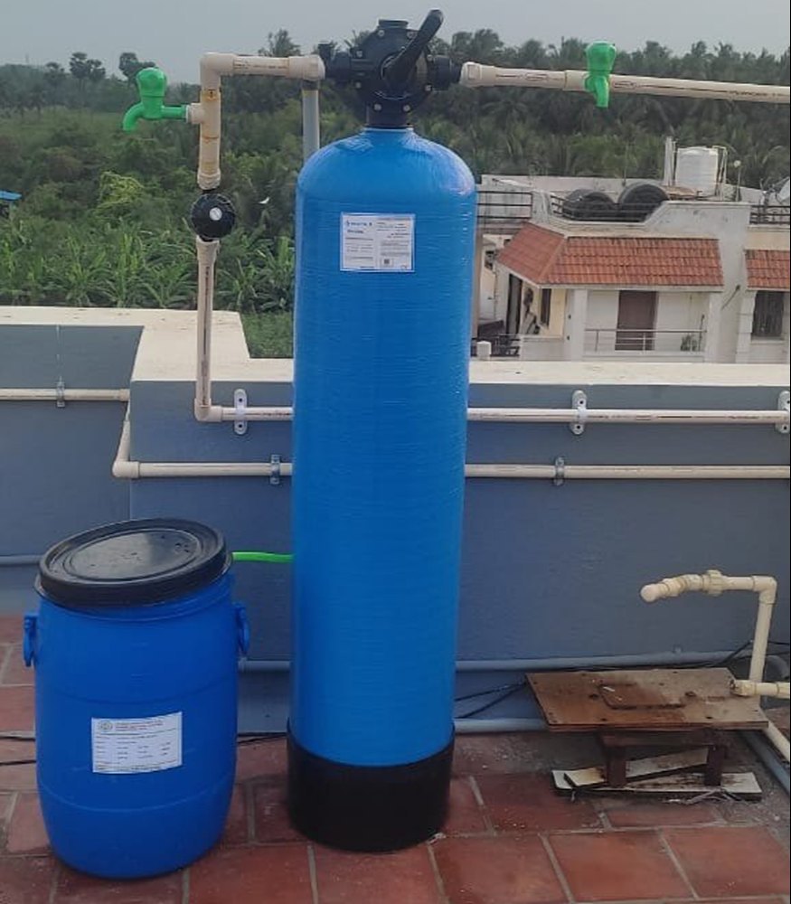 Semi-Automatic Blue Iron Removal And Water Softening Plant, For Domestic, 1000 Tds