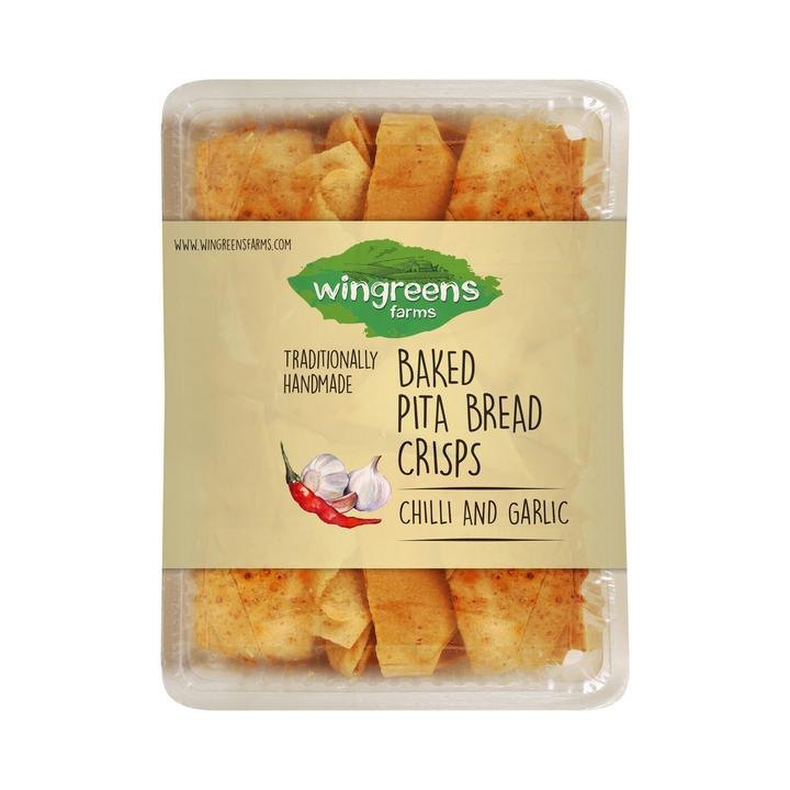 Wingreens Farms Baked Chilli Garlic Pita Bread Crisps, For Bakery, Packaging Size: 250 Gm