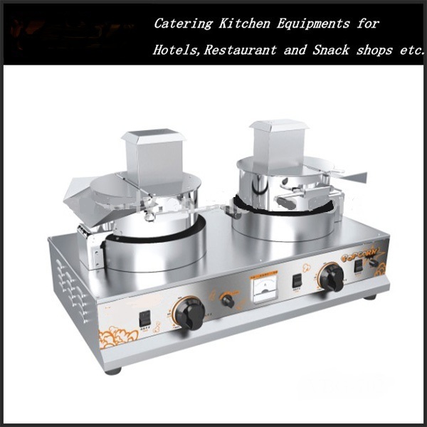 PNQ LPG Gas Based Easy to Use Portable Double Pot Heavy Duty Commercial Popcorn Machine