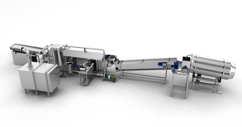 Stainless Steel 200 Kg/hr Semi Automatic Potato Chips Making Mini Plant