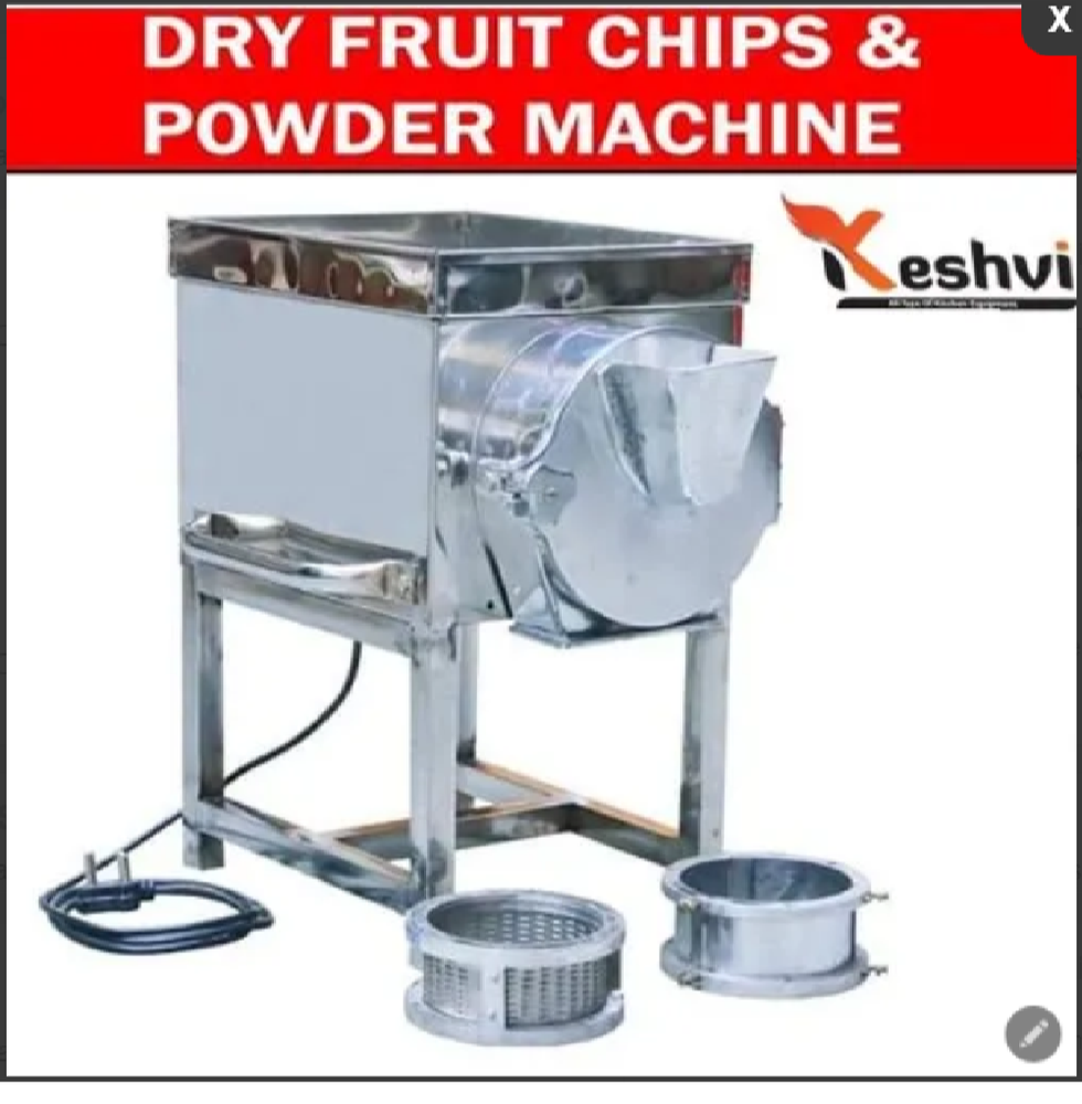 Semi-Automatic Dry Fruit Chips And Powder Machine