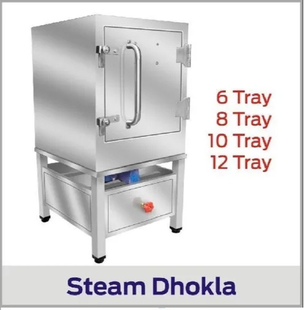 Chamunda Stainless Steel Automatic Idli Making Machine, Size: 23 X 24 X 40, Capacity: 6 Trays