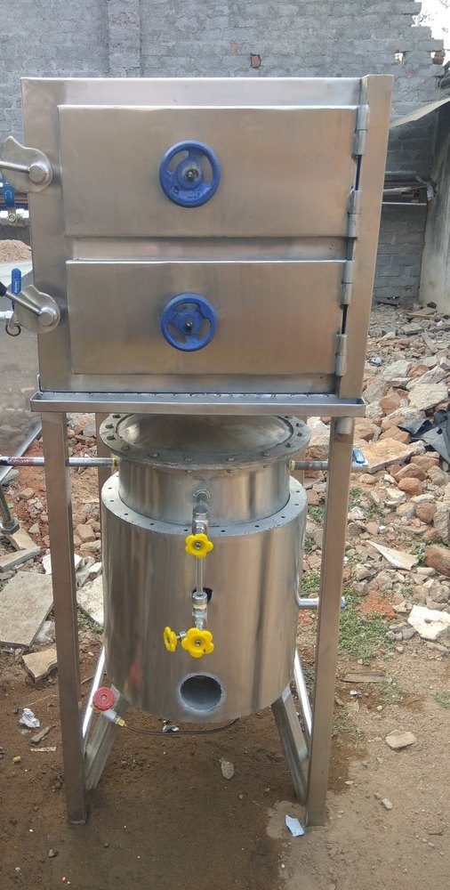 Semi-Automatic Stainless Steel Automatic Idli Making Machine, 9 Trays, Capacity: 180