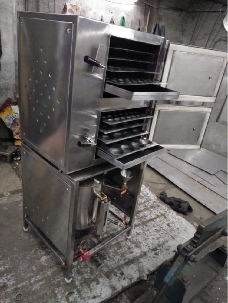 Stainless Steel Commercial Food Warmer Steam Boiler Idli Machine, For Hotel, Capacity: 50 kg