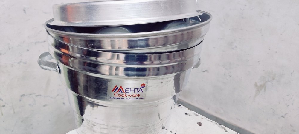 Mehta Manual Aluminium Idli Cooker With Stand, Size: 20, Capacity: 12*16*20