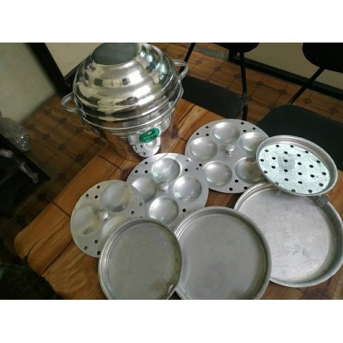 Silver Aluminium Idli Maker, For Home, Hotel etc, Size: 12 Inch