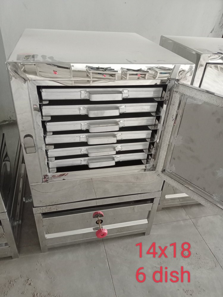 Maharani Stainless Steel Automatic Idli Maker Machine, Size: 14*18, Capacity: 10 Tray