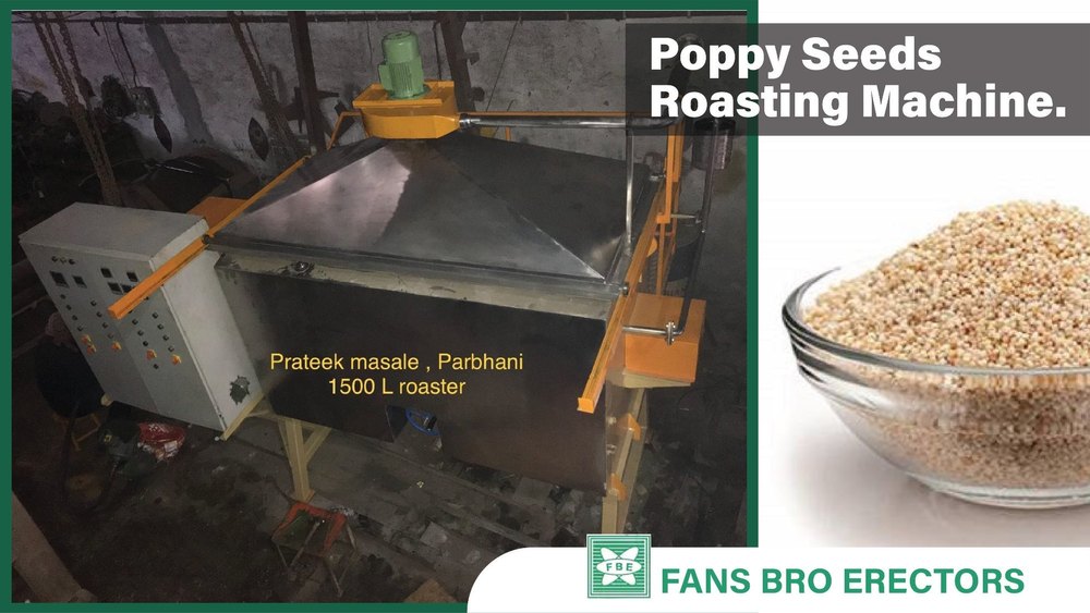 Poppy seeds roasting machine