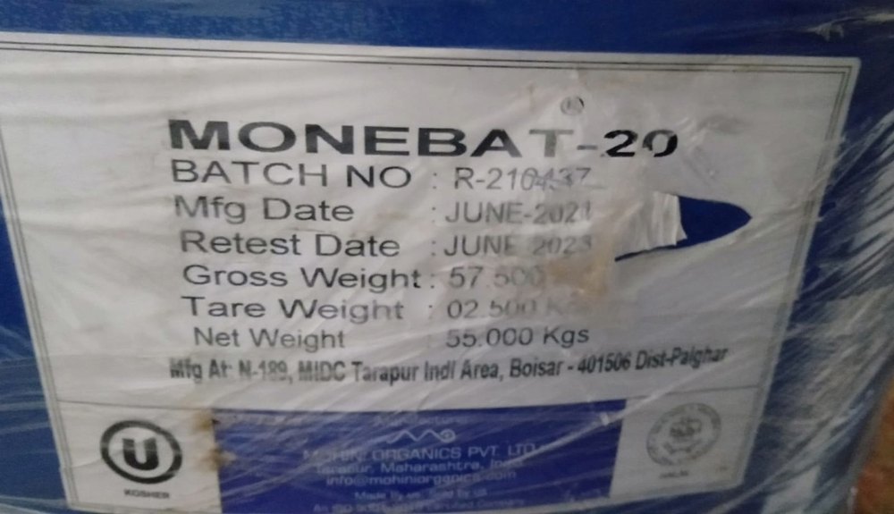 Monebat 20 Cosmetic Chemical, Grade: Cosmetics Grade Ingredients, C58H114O26