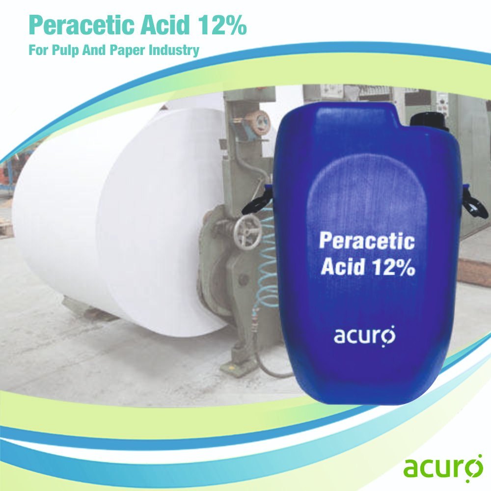 Industrial Grade Peracetic Acid 12%, For Pulp And Paper Industry, Pack Size: 50 kg