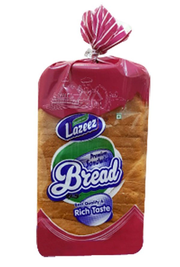 Lazeez Premium white Sandwich bread, For Home, Packaging Size: 450 Gm
