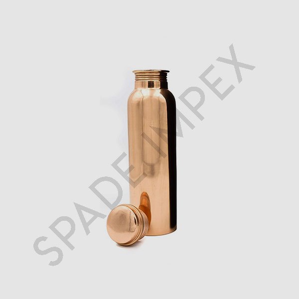 Standard Polished Plain Glossy Copper Water Bottle