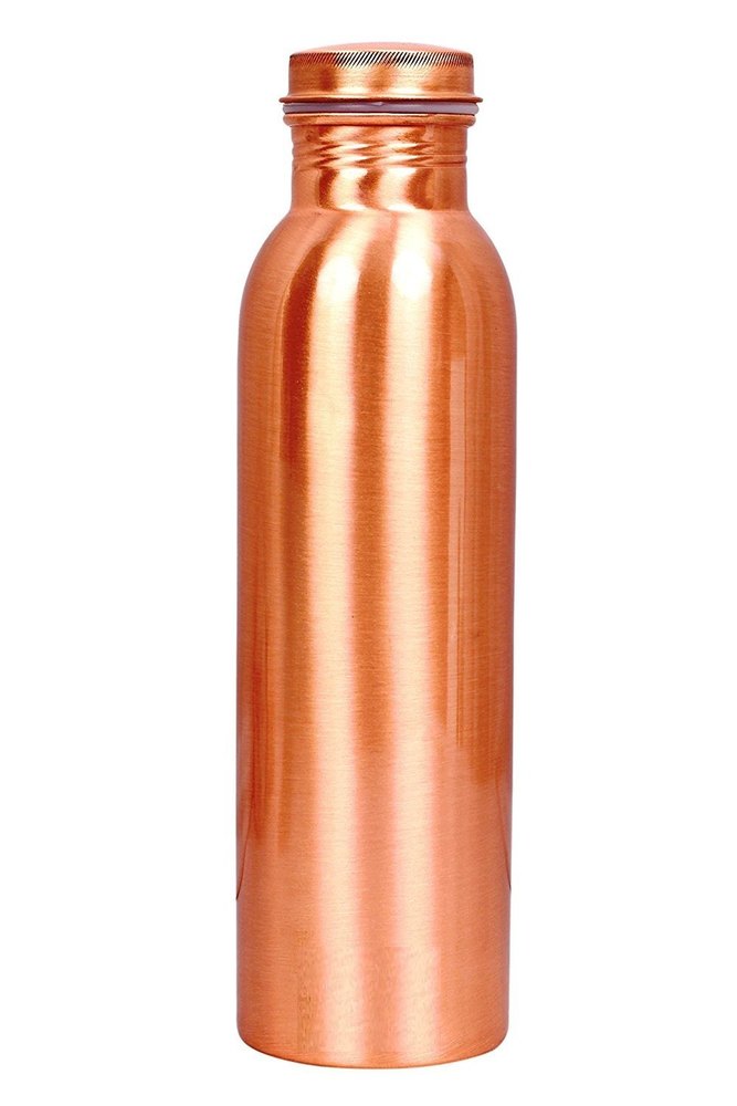 42 PURE COPPER WATER BOTTLE PLAIN FINISH COPPER VESSEL