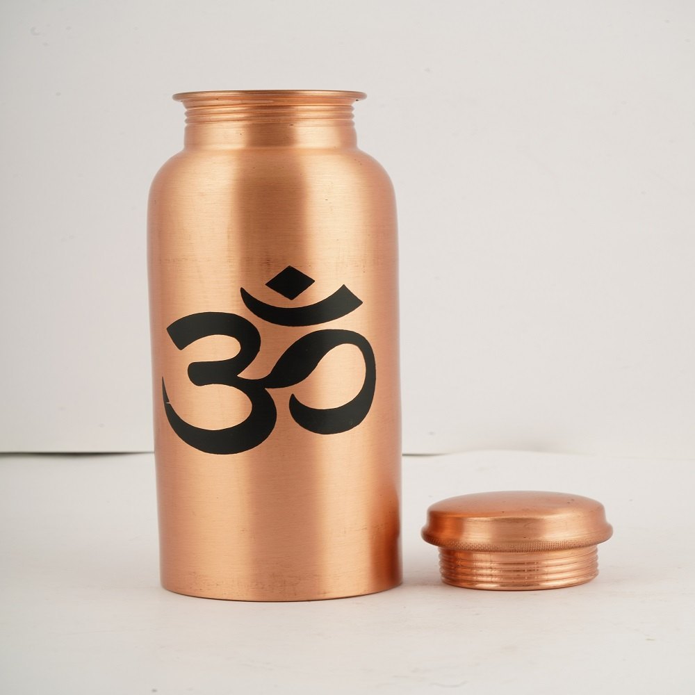 OM Printed Copper Bottle