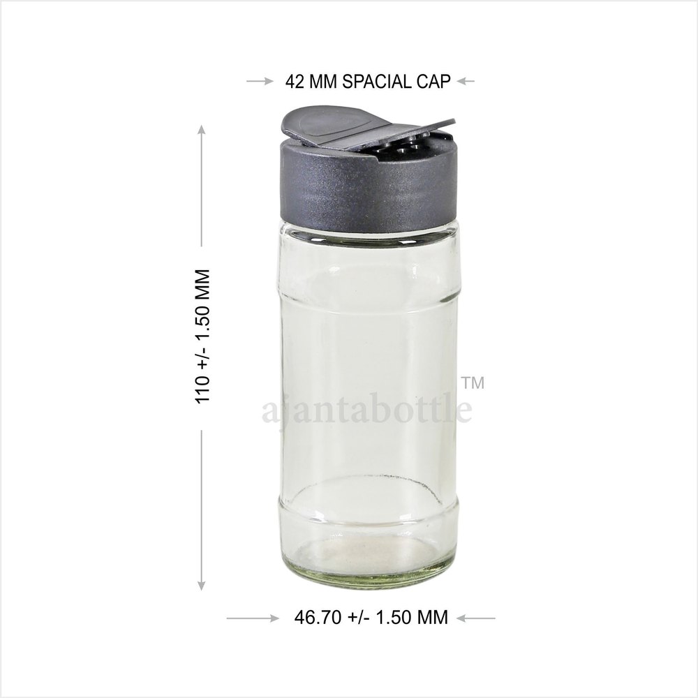 Standard Clear Spice Glass Bottle With Flip Cap