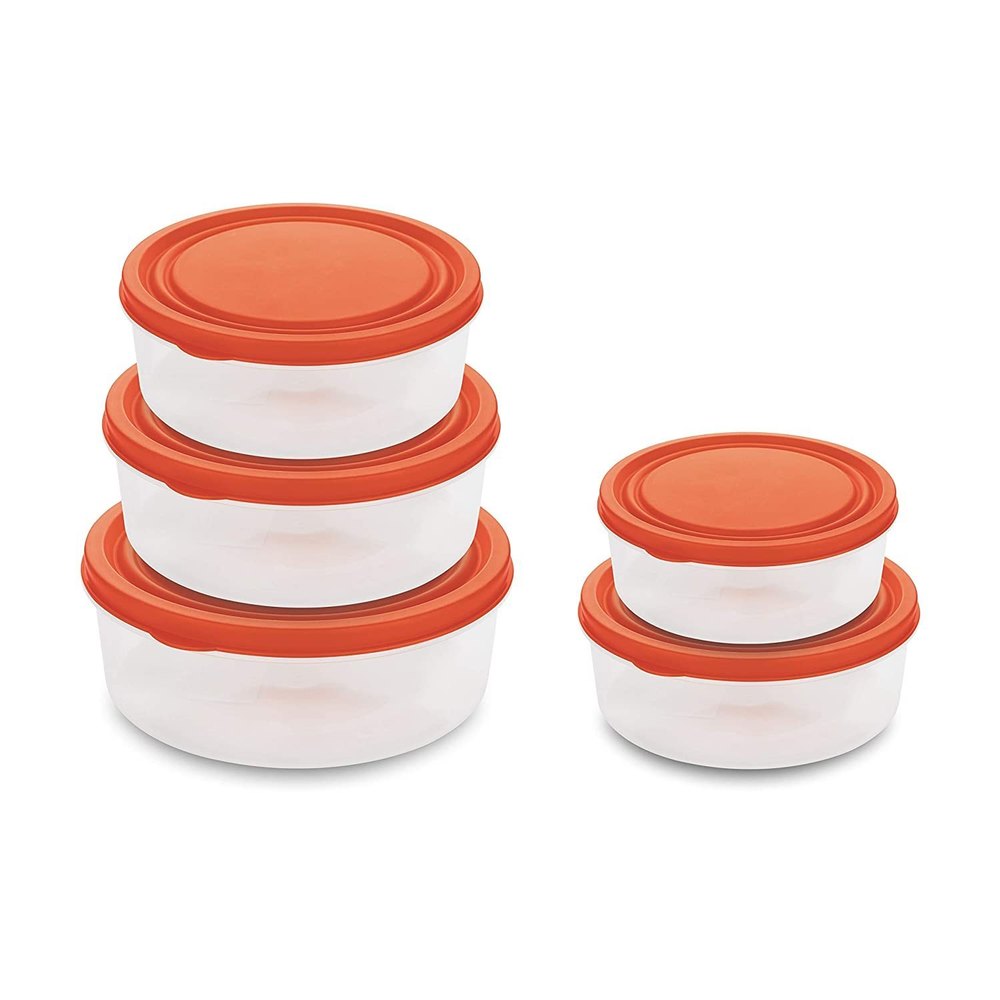 Plastic 5 Piece Airtight Food Container, For Storage