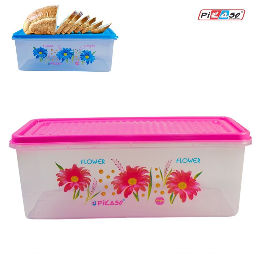 PIKASO Rectangle Transparent Rectangular Plastic Container, Box Capacity: Kg