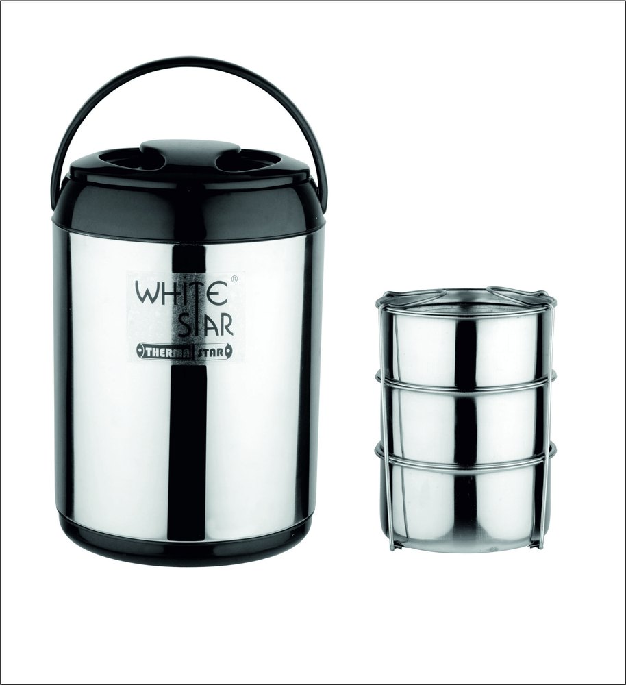 Natural Stainless Steel PUF Insulated Tiffin